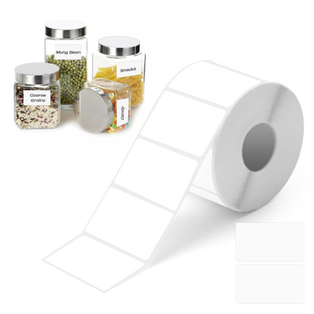 1000 Pièces Étiquettes Thermiques, 50 x 30 mm Blanches Rouleau Etiquettes Autocollantes, Etiquettes Autocollantes Thermique, Éti