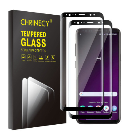CHRINECY [2 Pièces] Verre Trempé Compatible avec Galaxy S9, Film Protection écran, Film en Verre Trempé, Vitre [9H Dureté] [Sans