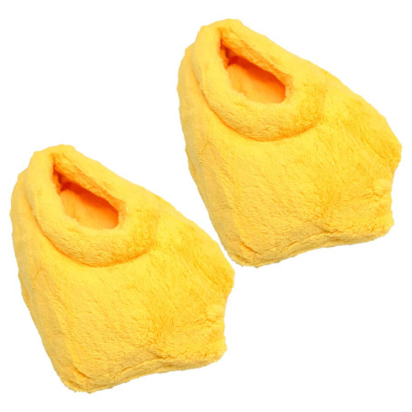 OVBOVA Chaussons à pattes de canard,Chaussons unisexes en peluche douce avec animaux,Chaussons d'hiver Femmes Hommes Chaussons e
