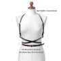 Berkelen Punk Taille Harnais Ceinture en Cuir pour Femmes Filles, Noir Corps Poitrine Chaîne Goth Gilet Ceinture Réglable Bijoux