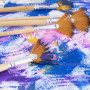 Pinceaux de Peinture 5 Pièces Pinceau éventail Paint Brush Artistes Brosses En Nylon pour Peinture Acrylique, Aquarelle et Huile