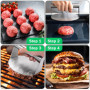 Jesustree Presse à Hamburger en Acier Inoxydable, 5,5 Pouces Ronde Smash Burger, Presse Steak Haché Antiadhésive, Poignée Confor