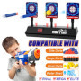 Cible pour Pistolet Nerf N-Strike Elite/Mega/Rival, 3 Cibles de Jeu Cible Électrique Réinitialisation Automatique Notation Numér