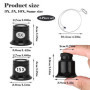Btzthm 5 Pièces Loupes d'Horloger de Différentes Forces, Montre Horloge Réparation Loupe Kits, Ensemble de Loupes d'Horloger, 3X