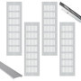 4 Pièces Grille Aeration Rectangulaire, Grille de Ventilation, Grille Ventilation Cheminée, Grille Aeration Aluminium, Grille Da