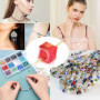 600 pièces Carrée À Facettes Perles de Verre, Perles de verre carrées multicolores en cristal, Perles de Verre Cristal à Facette