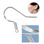 100 Pièces Hypoallergénique Crochet Boucle, Crochets Oreille Argent Sterling 925, Fabrication de Boucles Doreilles Bricolage, Cr