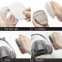 RANKSING Full Facepiece Masque respiratoire réutilisable 6800 Accessoires d'assurance de travail avec 12 filtres 2 cartouches 2 