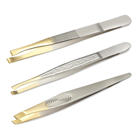 3 Pièces Pince a Epiler Professionnelle, Pince à épiler, Pince à Epiler Sourcils en Acier Inoxydable, Pinces à épiler de précisi