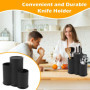 3 en 1 Blocs à Couteaux Vides Universel, Support à Couteaux De Cuisine, Rond Rangement Couteaux de Cuisine, Porte Couteaux Usten