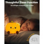 Veilleuse Bébé Veilleuse Enfant, Rechargeable USB+3 Luminosité+Fonction Minuterie, Citrouille Veilleuse Bebe Silicone Souple LED