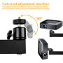 mimzemamz Support Videoprojecteur Mural, Support Projecteur Réglable Rotation à 360°, Support Retroprojecteur en Métal avec Adap