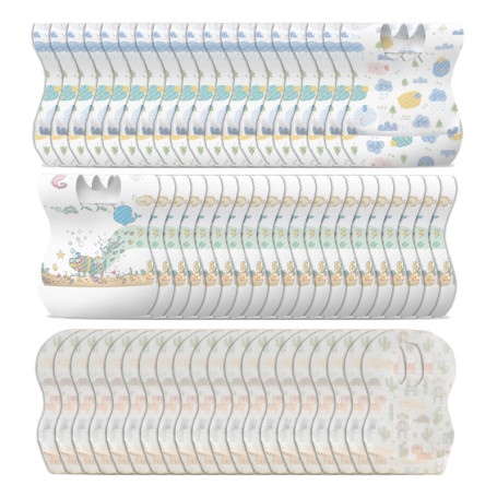 60 Bébé Bavoirs Imperméables Jetables, Bavoirs Jetables pour Manger, Voyage et Peinture, Bavoirs Jetables pour Nouveau-nés, Bavo