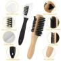 UQTUKO Brosse à daim pour chaussures, 5 pièces Kit Nettoyage Chaussure Daim Brosse à daim Multifonction à 4 Côtés brosses à chau
