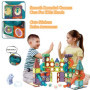 BINZKBB Blocs de Construction Magnétiques Enfants Jouet - 110 pièces 3D Jeux de Construction Éducatifs Aimanté Lumineux - Cadeau