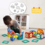 BINZKBB Blocs de Construction Magnétiques Enfants Jouet - 110 pièces 3D Jeux de Construction Éducatifs Aimanté Lumineux - Cadeau