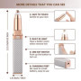 2 en 1Tondeuse Visage Sourcils Rasoir Visage Femme, USB Rechargeable, Epilateur Visage Femme, Rasoir Femme Electrique, Flawless 