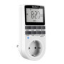 Prise programmateur numérique Besvic - 3680 W - avec 10 programmes Quotidiens configurables - Écran LCD et Mode Anti-agrafage al
