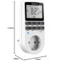 Prise programmateur numérique Besvic - 3680 W - avec 10 programmes Quotidiens configurables - Écran LCD et Mode Anti-agrafage al