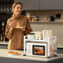 UCAMP Support de Four À Micro-Ondes Extensible,Support pour Micro Ondes avec 10 Crochets,Support D'Étagère de Cuisine,Support po