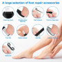 UCAMP Râpe Ponceuse Pieds Electrique,Kit de Pédicure Professionnel Anti-callosités,Râpe à Pieds Étanche Portable pour Peau Morte