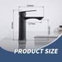 HOMELODY Robinet Lavabo Noir Mitigeur Salle de Bain Robinet Vasque Mitigeur Lave Main eau chaude et froide Robinetterie Acier in