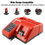 Waitley M18 & M12 Chargeur pour Milwaukee 48-59-1812 12V&18V XC Lithium ION Batterie 48-11-1850 48-11-1840 48-11-1815 48-11-1828