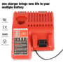 Waitley M18 & M12 Chargeur pour Milwaukee 48-59-1812 12V&18V XC Lithium ION Batterie 48-11-1850 48-11-1840 48-11-1815 48-11-1828
