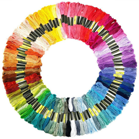 100 Couleurs Fils Bracelet Brésilien kit, 5m,Fil Broderie,Fil Coton,Laine Bracelet Bresilien,Fil Canevas,Fournitures de Loisirs 