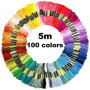 100 Couleurs Fils Bracelet Brésilien kit, 5m,Fil Broderie,Fil Coton,Laine Bracelet Bresilien,Fil Canevas,Fournitures de Loisirs 