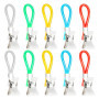 CUIDAKJ 10Pcs Pince Serviette,Crochet Torchon,Attache Torchon Cuisine,Clips Torchon Multicolores, Métal Clips de Cuisine Suspend