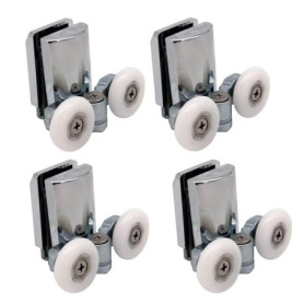 SmoothLY - Lot de 4 roulettes de porte de douche de 23 mm