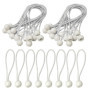 50 Pièces Tendeurs Elastique,Tendeur Elastique Boule,Tendeur Bache, Tendeur avec Boule,Sandow Elastique pour Bache,Tentes,Campin