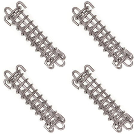 Fixations d'ombrage de Voile Tente Corde Résistante Ressort Trampoline 4 Pièces Métal Accessoires Ressorts pour Le Camping en Pl