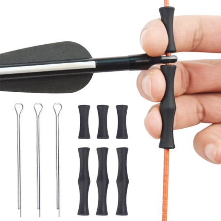 Aatpuss 3 Pièces Tir à l'arc de Protection de Doigts, Doigts de Tir à l'arc en Silicone, Protecteur De Corde d'arc De Doigt en C