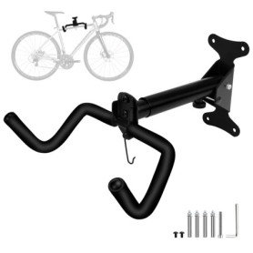 WUFANC Porte Velo Mural - Support Velo Mural Fabriqué En Métal Solide, Antirouille Et Peut Supporter 22 KG, Direction D'angle Ré