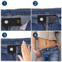 4 Pièces Rallonge Bouton Pantalon,Bouton D'extension De Taille En Denim,Ajustable Button Extenders,Eextension de bouton pour Jea