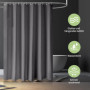 Ciusdkler Rideau Douche 180x200, Rideaux de Douche Robuste, Tissu de Rideau Baignoire Lavable, Gris Foncé