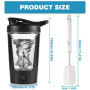 Shaker Électrique à Protéines 450 ml - Mixeur Automatique Rechargeable USB Sans BPA