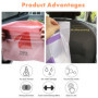 Lot de 60 sacs poubelle jetables pour automobilistes, imperméables, portables, solides, autocollants, durables, portables, beaux