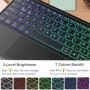 Nanhent Rétroéclairé Clavier Coque pour Lenovo Idea Tab Pro 12.7 Pouces 2025 TB-373FU TB-375FC, Smart Touchpad, AZERTY Français 