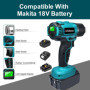 Decapeur Thermique Sans Fil pour Batterie Makita 18V,350W 122 ℉-1022 ℉ Pistolet à air chaud à Chauffage Rapide Avec Affichage Nu