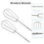 Gfamous Lot de 2 fouets pour batteur à main de rechange Mélangeur à main Mélangeur à main Robot de cuisine émulsifiants Kit méla