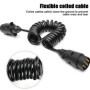 mizikuu Rallonge Remorque, 2M Cable Remorque 7-7Pin Rallonge Spirale Spirale câble Câble Adaptateur 12V Câbles D'extension pour 