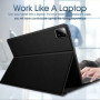 Nanhent Rétroéclairé Clavier Coque pour Xiaomi Pad 6S Pro (2024) 12.4 Pouces Tablette, Smart Touchpad, AZERTY Français Amovible 