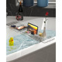 Plateau Baignoire en Acrylique, Pont de Baignoire Extensible, Tablette Baignoire Pouvant Contenir Un Ipad, Un Téléphone, Un Verr
