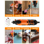 Akdomart Outils Rotatifs Multifonction, 200W Kit Outil Rotatif, outil multifonction avec 135 accessoires, 6 vitesses réglables, 