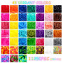 LUZOON 15000+ Elastique Bracelet Enfant Kit XXL, 45 Couleurs Loom Bands Enfant Boite de Rangement à 3 Couches Bricolage Élastiqu