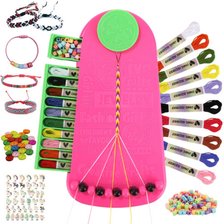 Exyvox Arts et travaux manuels pour les enfants de 8 à 12 ans, kit de fabrication de bracelets d'amitié pour filles, kit de fabr