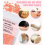 Chauffe cire epilation professionnelle, kit epilation cire 5 paquets de perles d’épilation, 1 bol en silicone et 30 bâtonnets de